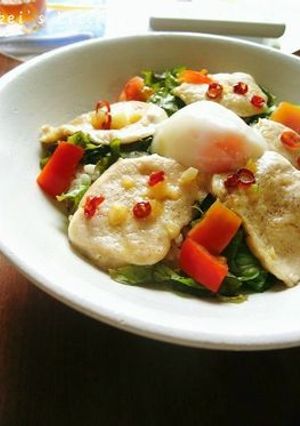 ぺペロンチキン丼-レシピのメイン写真