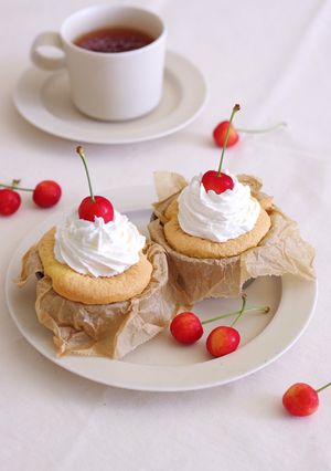 さくらんぼのカップケーキ-レシピのメイン写真