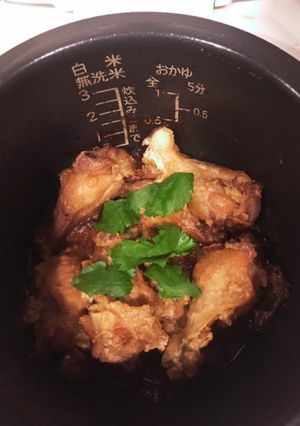手羽元の梅甘酒ポン酢煮〜炊飯器で-レシピのメイン写真