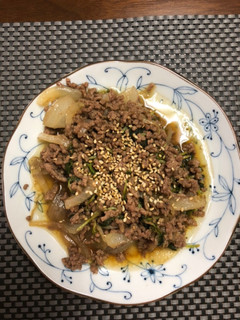 豆苗と挽肉炒め-レシピのメイン写真