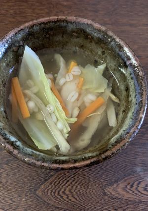 もちもち押し麦スープ-レシピのメイン写真