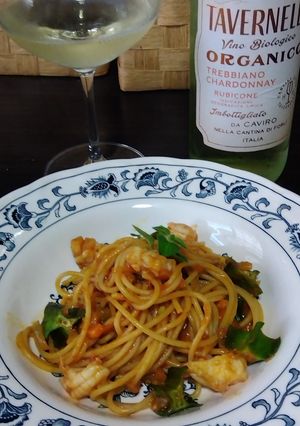 海老の濃厚トマトソースパスタ、エビ-レシピのメイン写真