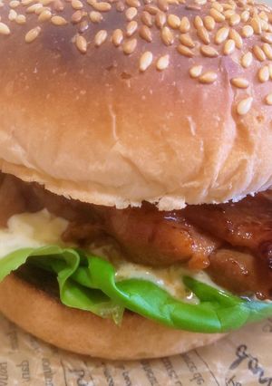 味噌漬けてりやきわさびマヨチキンバーガー-レシピのメイン写真