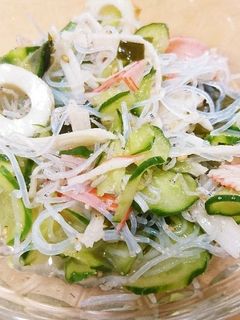 ちゅるんとさっぱり*春雨入り酢の物♪-レシピのメイン写真
