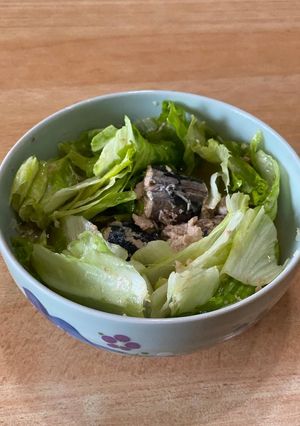 低糖質 サバとレタスのピリ辛煮-レシピのメイン写真