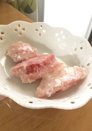桃フローズン　レモン練乳和え-レシピのメイン写真