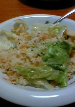 鮭とホタテのレタスチャーハン-レシピのメイン写真
