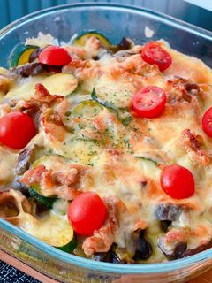 カレー風味☆ナスとズッキーニのチーズ焼き-レシピのメイン写真