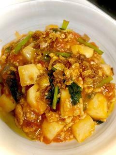 カブとトマトの鶏そぼろ味噌煮-レシピのメイン写真