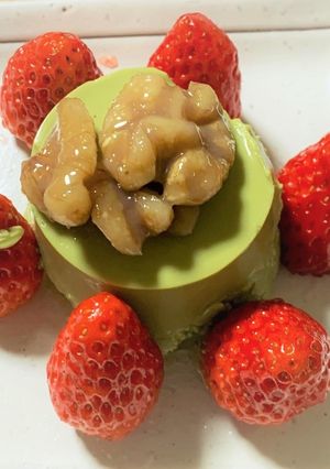 抹茶プリンとイチゴくるみ-レシピのメイン写真