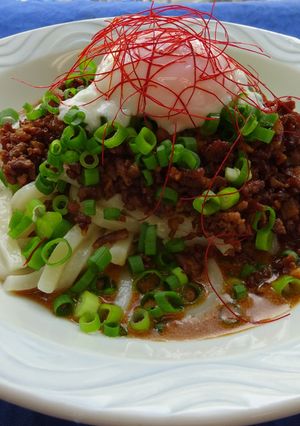 ”広島風”な、菊芋汁なし坦々うどん-レシピのメイン写真