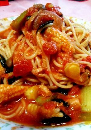 スキムミルクでトマトクリームパスタ♪-レシピのメイン写真
