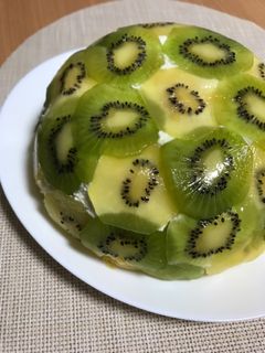 低糖質☆キウイのドームレアチーズケーキ-レシピのメイン写真