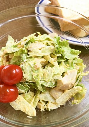市販の味付け玉子とレタスの簡単サラダ-レシピのメイン写真