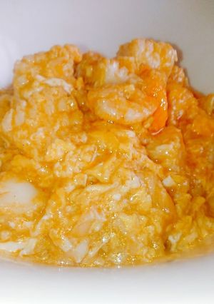 海老イカチリソースの卵餡丼-レシピのメイン写真