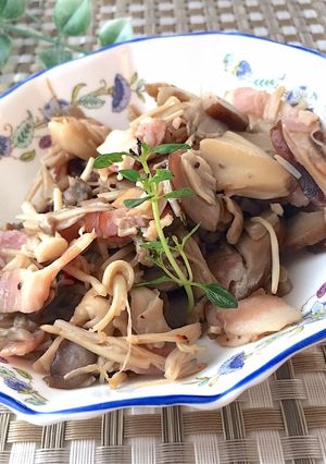 きのことベーコン炒め マジックソルトで-レシピのメイン写真