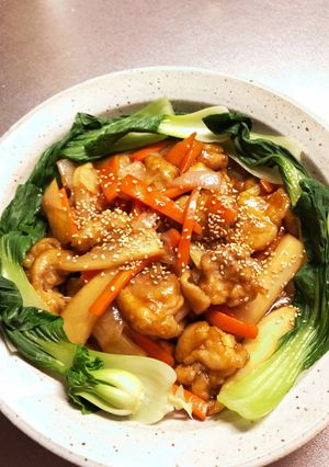 鳥もも肉と根菜炒め-レシピのメイン写真