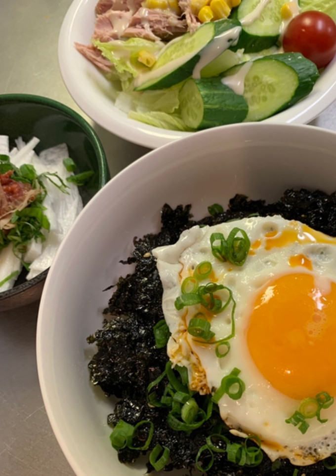 韓国のり目玉焼き丼╰(*´︶`*)╯♡-レシピのメイン写真