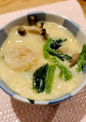 レンジで簡単♪ 豆腐と卵で茶碗蒸し風-レシピのメイン写真