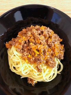 ミートソースパスタ-レシピのメイン写真