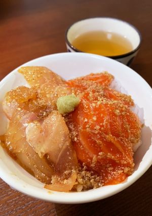 漬け込み5分☆鯛とサーモンの胡麻茶漬け-レシピのメイン写真