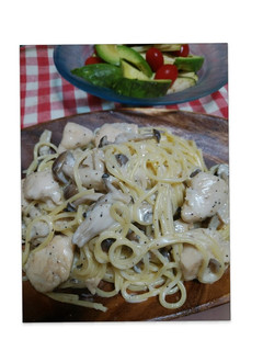 ささみとしめじのクリームパスタ-レシピのメイン写真