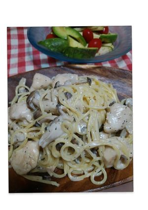 ささみとしめじのクリームパスタ-レシピのメイン写真