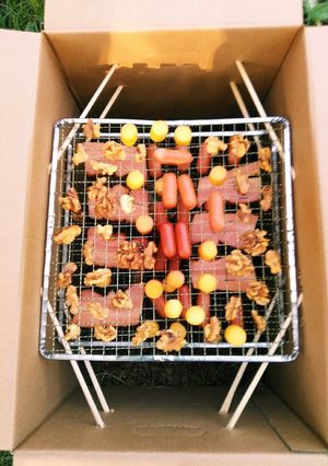 うちのキャンプ飯①ダンボール燻製-レシピのメイン写真