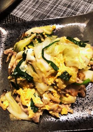 とろとろ卵と豚バラキャベツの中華炒め-レシピのメイン写真