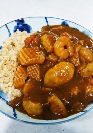 夏にピッタリ☆シーフードカレー♪-レシピのメイン写真