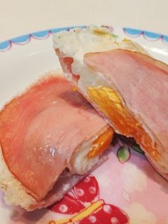 超簡単 レンジで ハムエッグ お弁当に-レシピのメイン写真