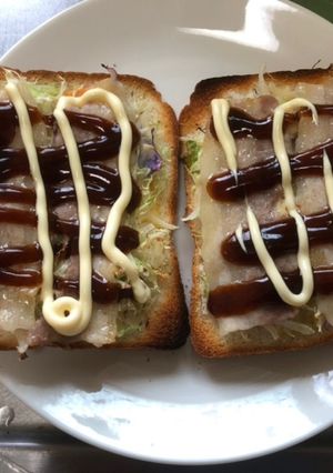 広島焼き風トースト-レシピのメイン写真