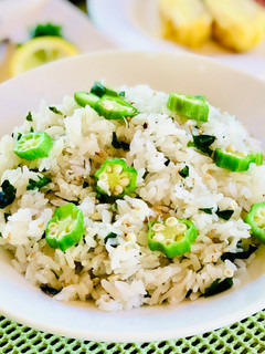 オクラ&しらすが美味しい!夏のわかめご飯-レシピのメイン写真