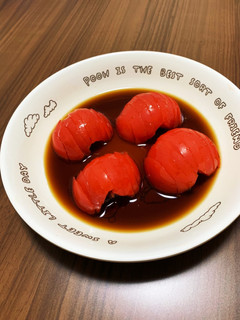 ☆一瞬☆冷やしトマトの甘酢醤油がけ-レシピのメイン写真