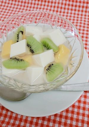 夏にお勧め♪高齢者向け豆乳ゼリー(豆花)-レシピのメイン写真