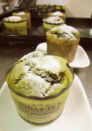 餡子入り♡抹茶のマフィン♡-レシピのメイン写真