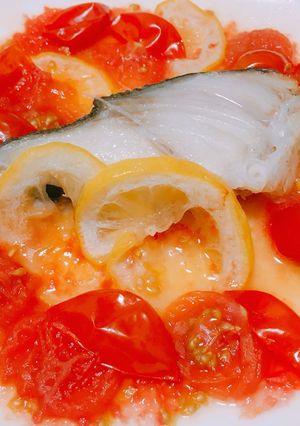 白身魚のレモン＆トマトのさっぱり蒸し-レシピのメイン写真
