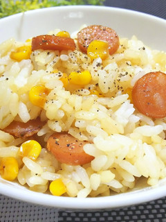 コーンとウインナーのバター醤油の混ぜご飯-レシピのメイン写真
