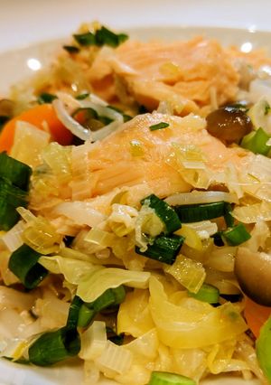 【減塩レシピ】蒸し魚の香味野菜ソース-レシピのメイン写真