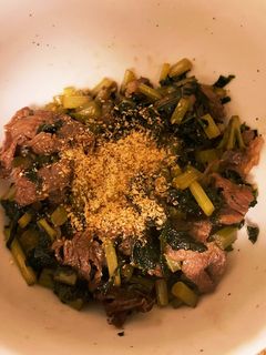 ふきの葉と茎の牛肉炒め-レシピのメイン写真