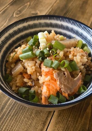鮭と椎茸の炊き込み発芽玄米ごはん-レシピのメイン写真