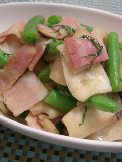 大葉が香る☆いんげんとベーコンの炒め物-レシピのメイン写真