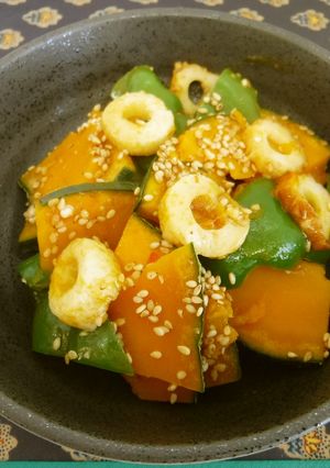 ピーマンとかぼちゃの炒め煮-レシピのメイン写真