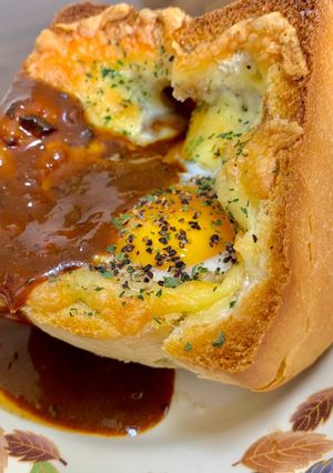 厚切り食パンのチーズカレーパン-レシピのメイン写真