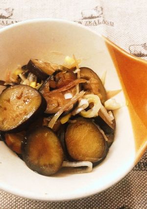 男子大学生のナスのカンタン和え-レシピのメイン写真