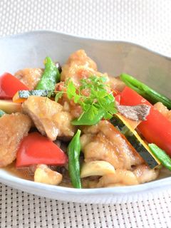鶏と野菜のピリ辛甘酢炒め煮♪-レシピのメイン写真