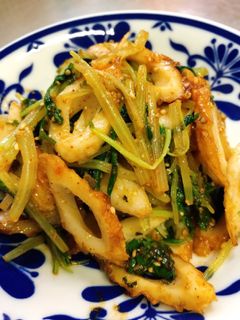 ちくわと水菜と大葉のピリ辛和え-レシピのメイン写真