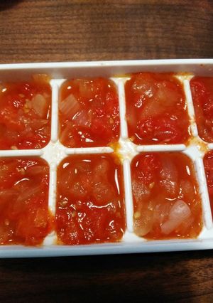 離乳食中期　鍋1つで玉ねぎ入トマトソース-レシピのメイン写真