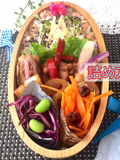スタミナ漬け弁当 詰め方 6月9日-レシピのメイン写真
