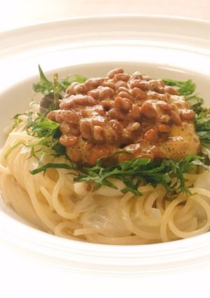 ワンポットパスタ　昆布茶で納豆和風パスタ-レシピのメイン写真